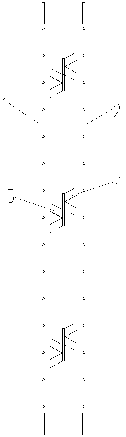 Concrete composite wall prefabricated wallboard combined connecting piece and composite wall preparation method