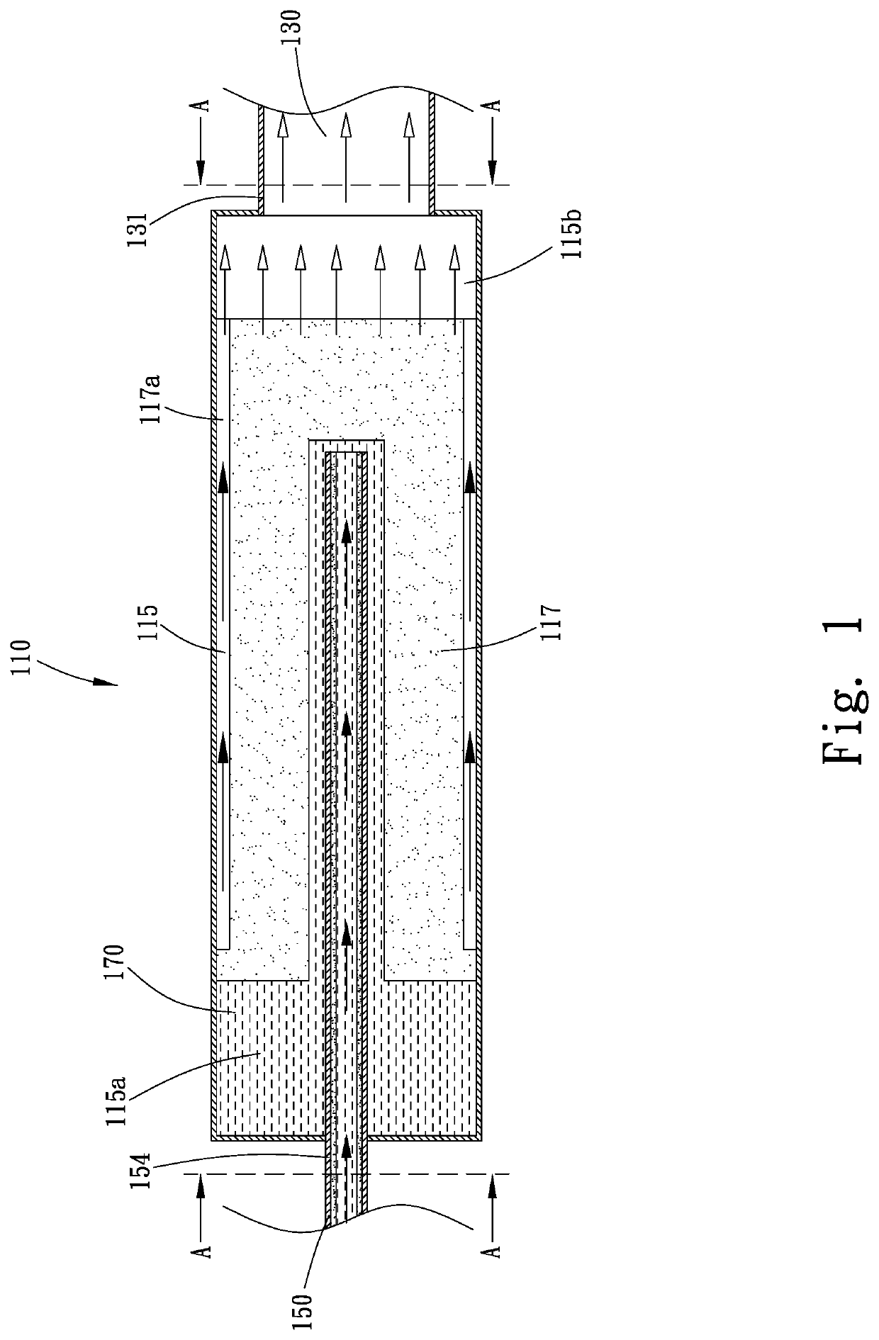 Loop heat pipe structure