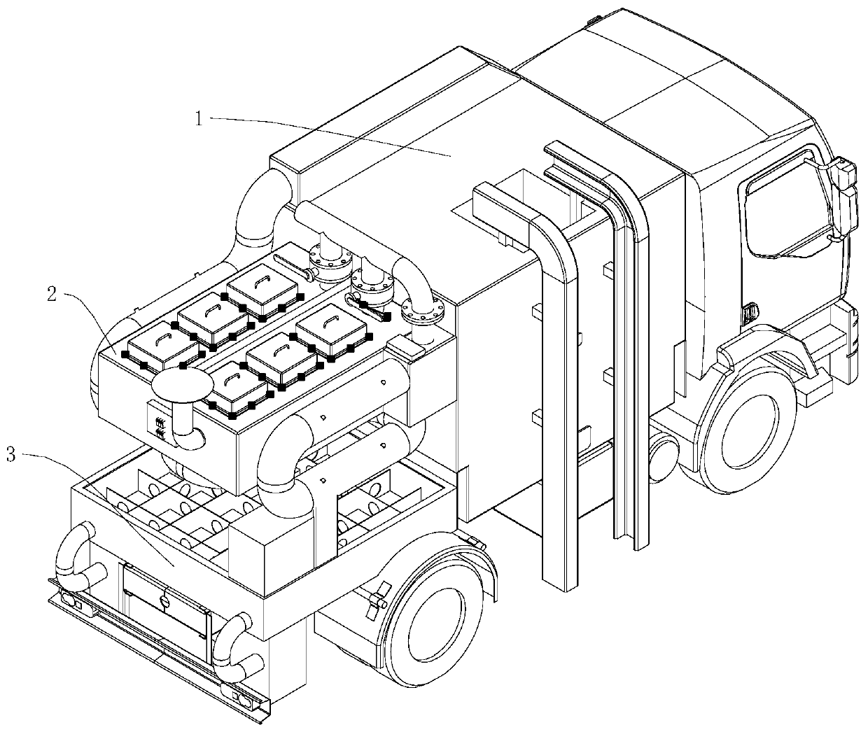 Vehicle-mounted movable waste incineration system