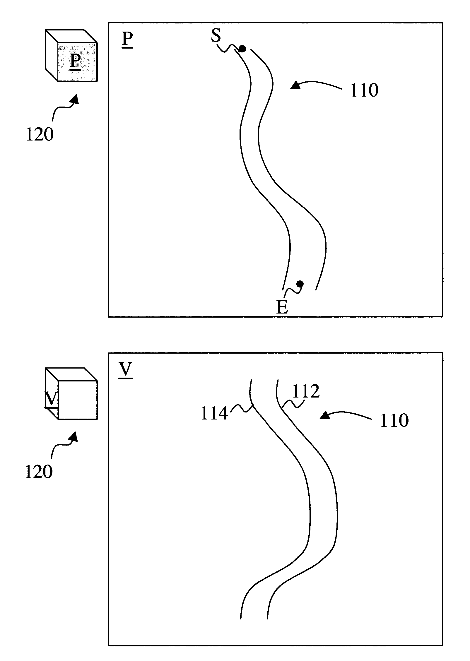 Curved-slab maximum intensity projections