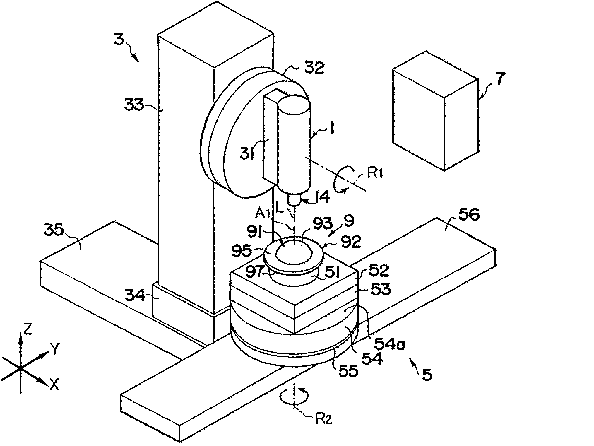 Three-dimensional shape measuring method and device