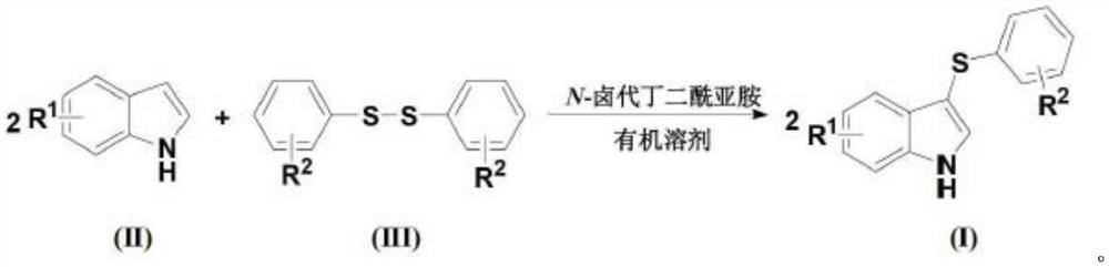 Method for high-selectivity synthesis of 3-thio indole