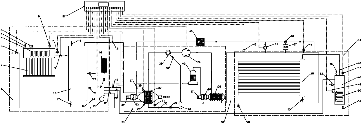 Vacuum coupling steam enzyme deactivation drying device with solar auxiliary heat pump for flos chrysanthemi