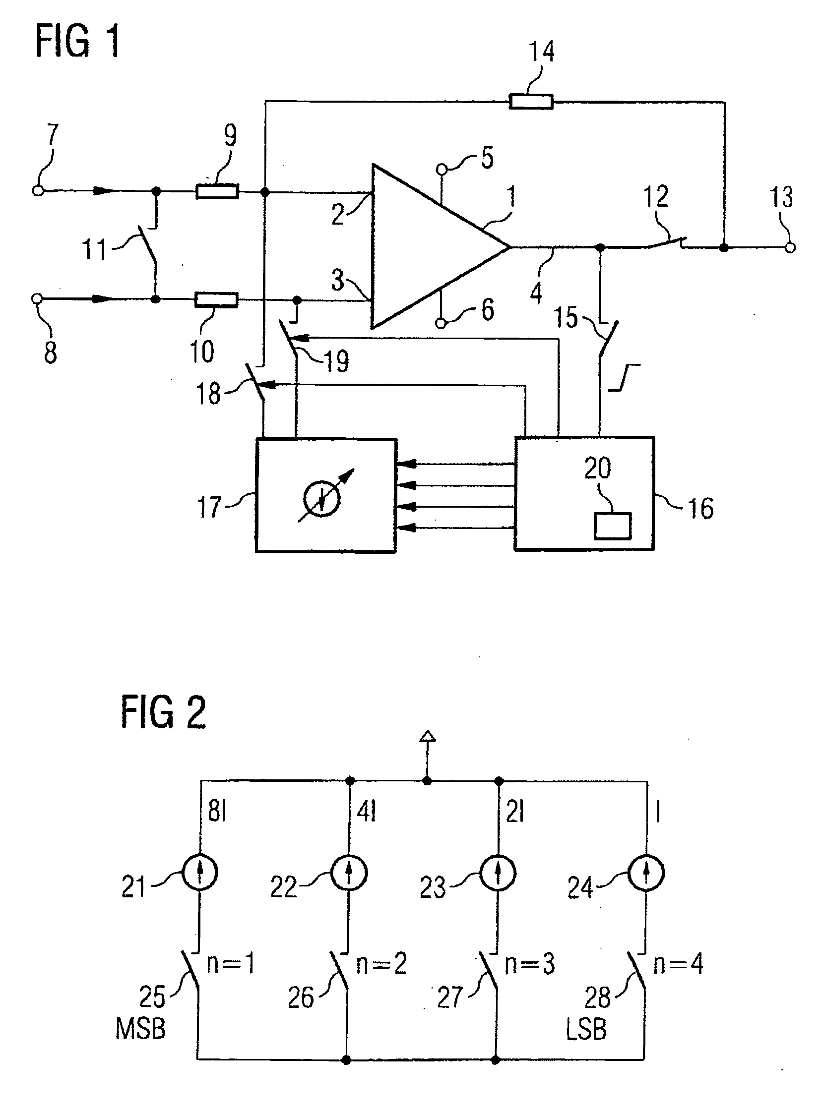 Amplifier arrangement, and method for compensating for an offset