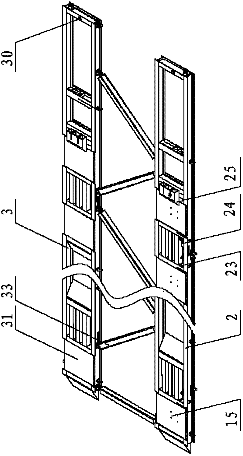 Device for adjusting centration of complete vehicle-mounted service machine to wellhead