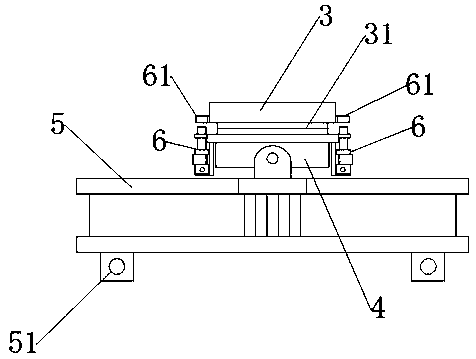 Pitching type bearing frame for high-speed beam transport vehicle