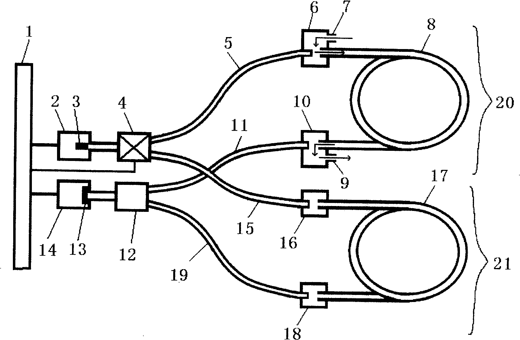 Infrared ray gas analyzer using photon crystal optical fiber as gas chamber