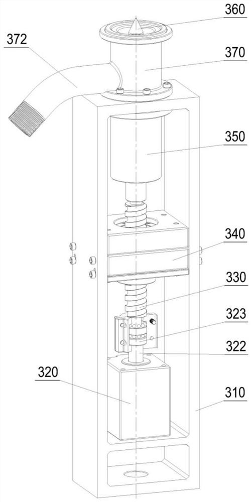 Hydraulic helical taper rod drilling, pulling and oil discharge device