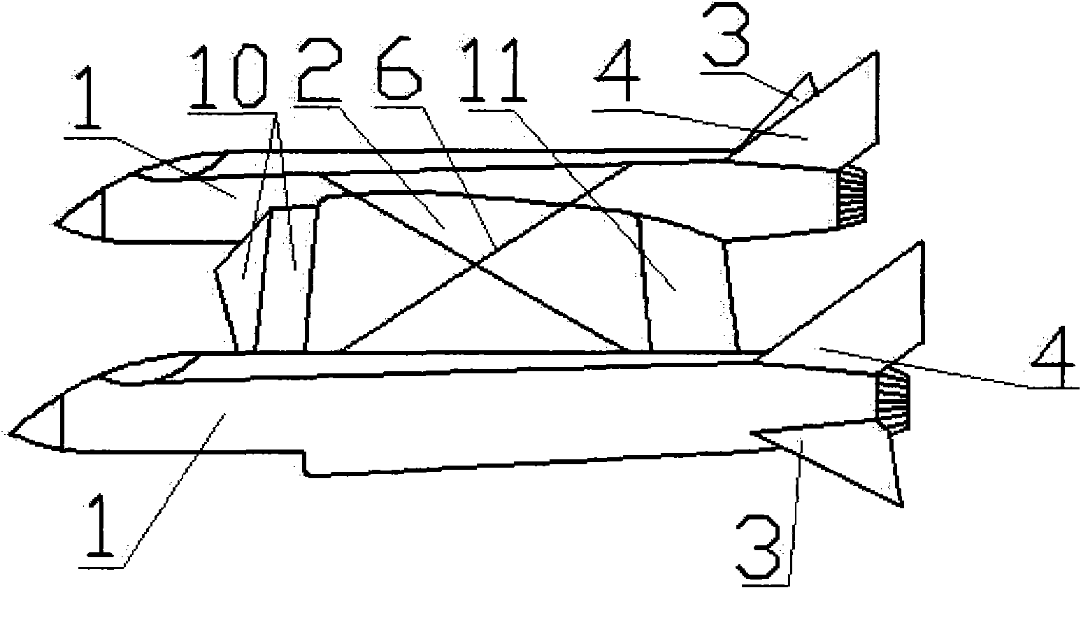 Adjustable aerofoil and double-body aircraft aerofoil layout scheme thereof