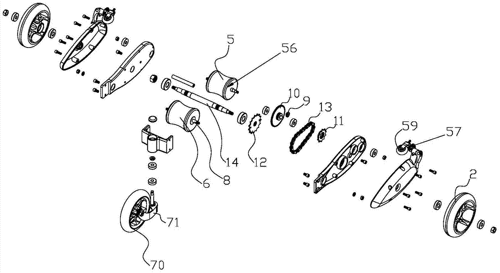 A bicycle deceleration training device provided with a rear wheel