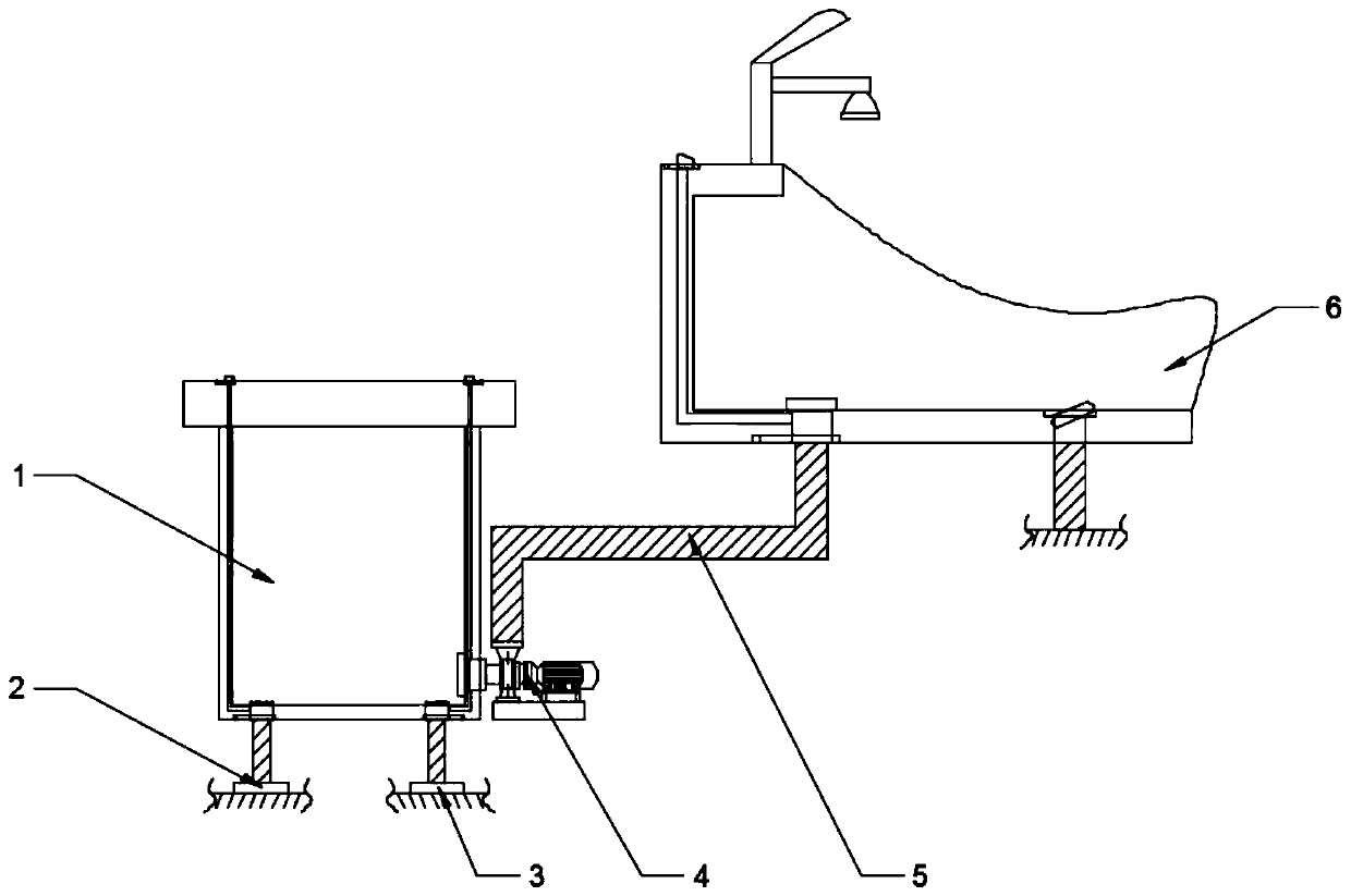 Household waste water collecting and treating device