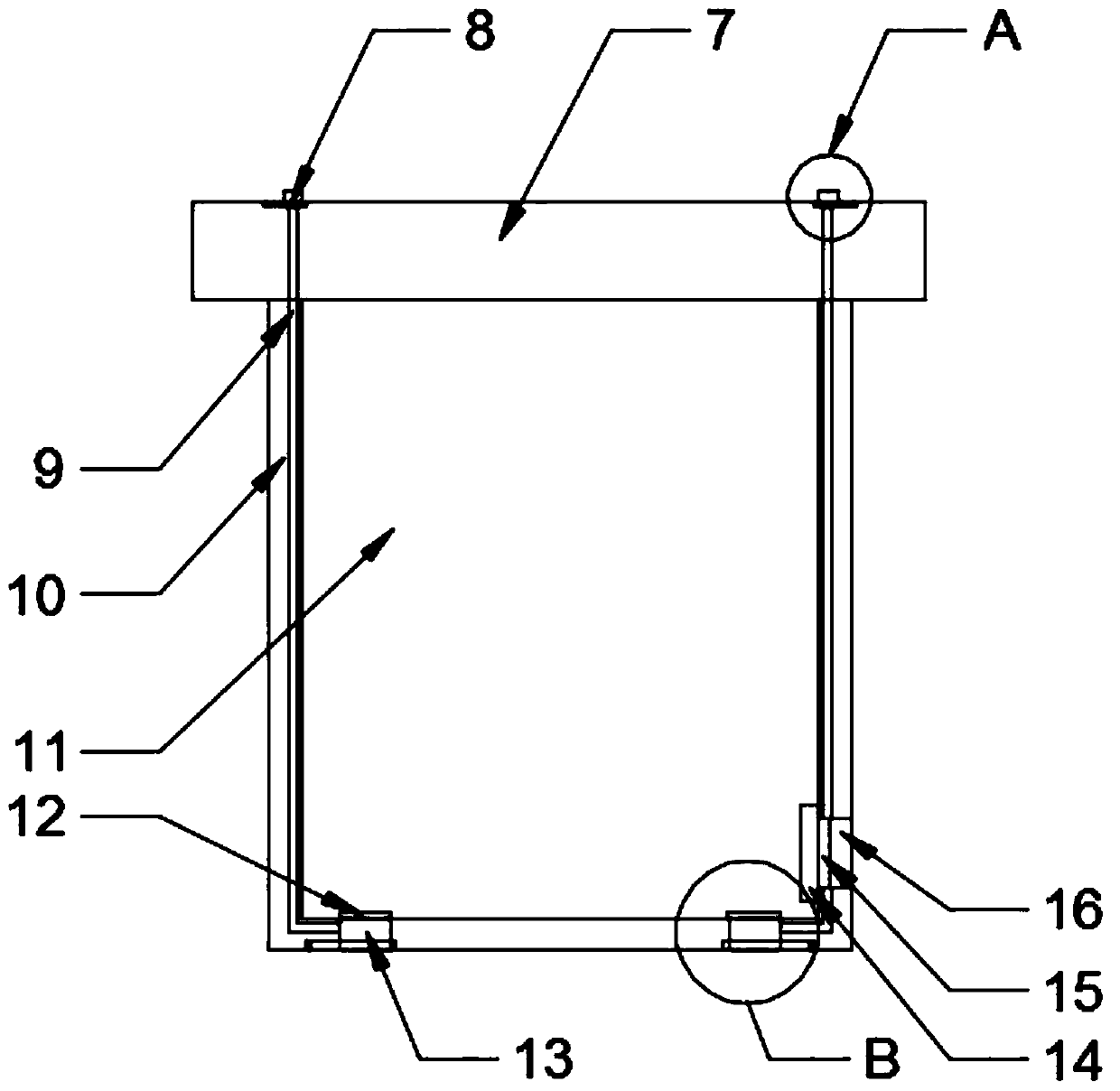 Household waste water collecting and treating device