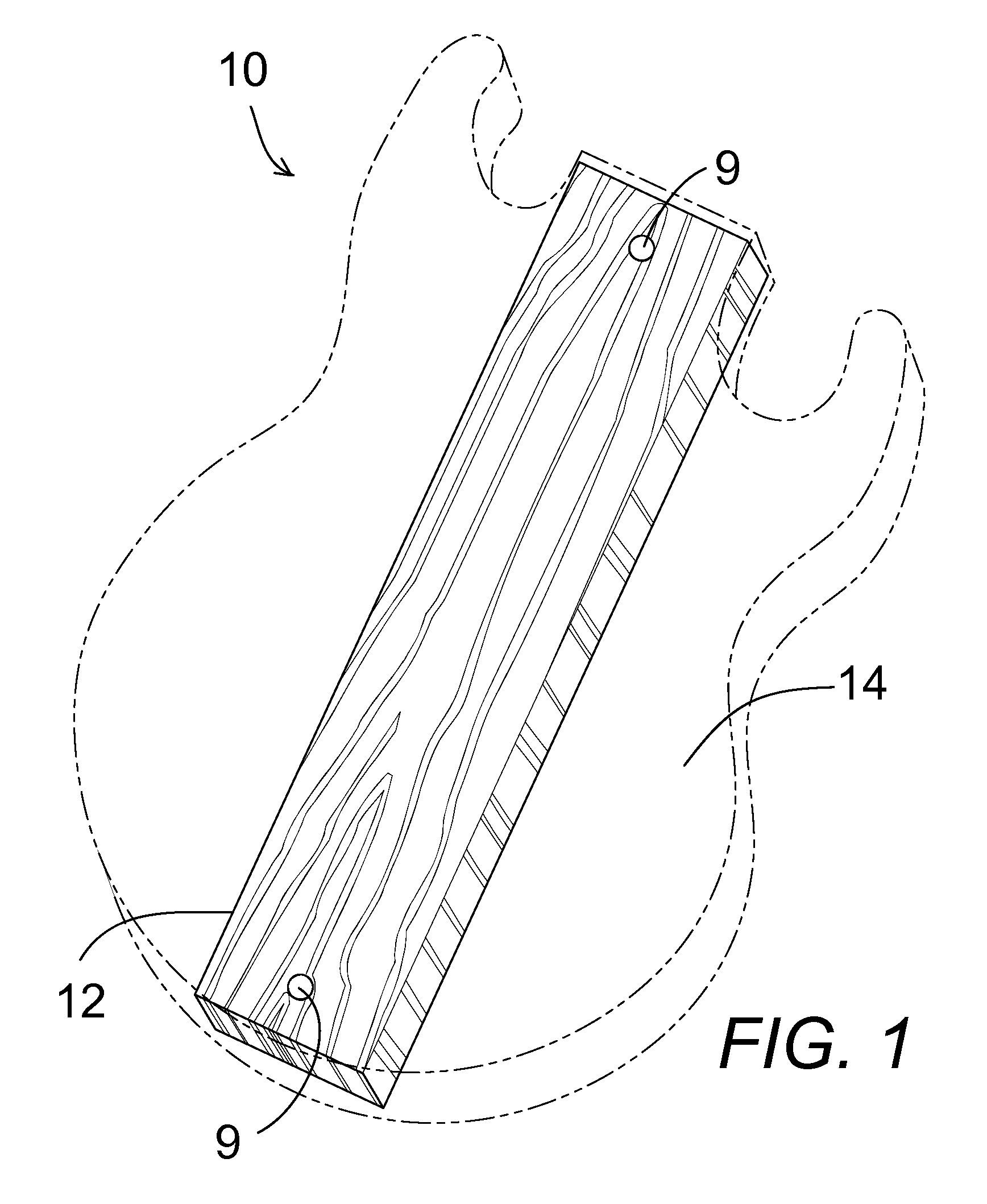 Molded stringed instrument body with wooden core