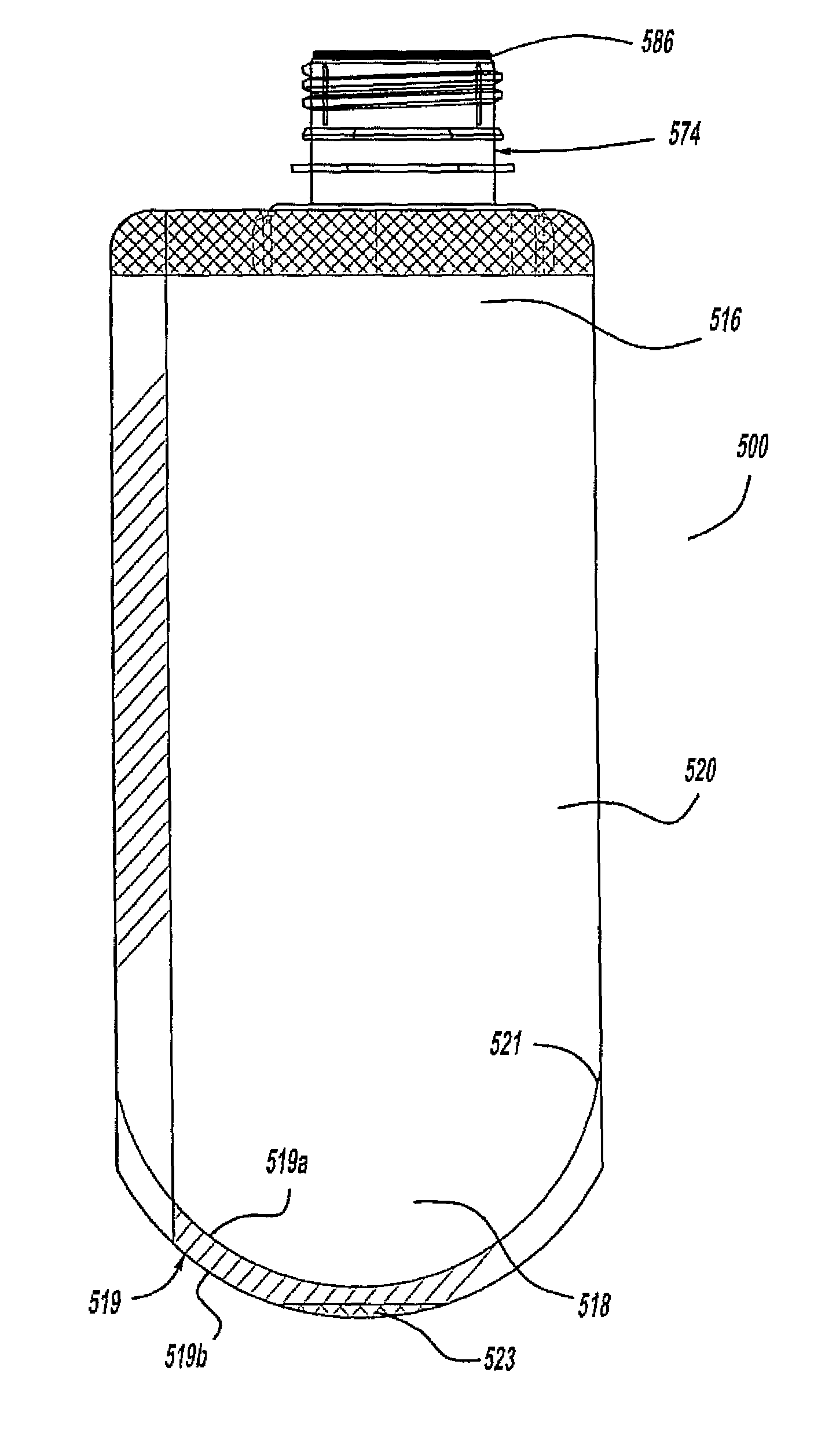 Flexible pouch with curvilinear shape and method of forming