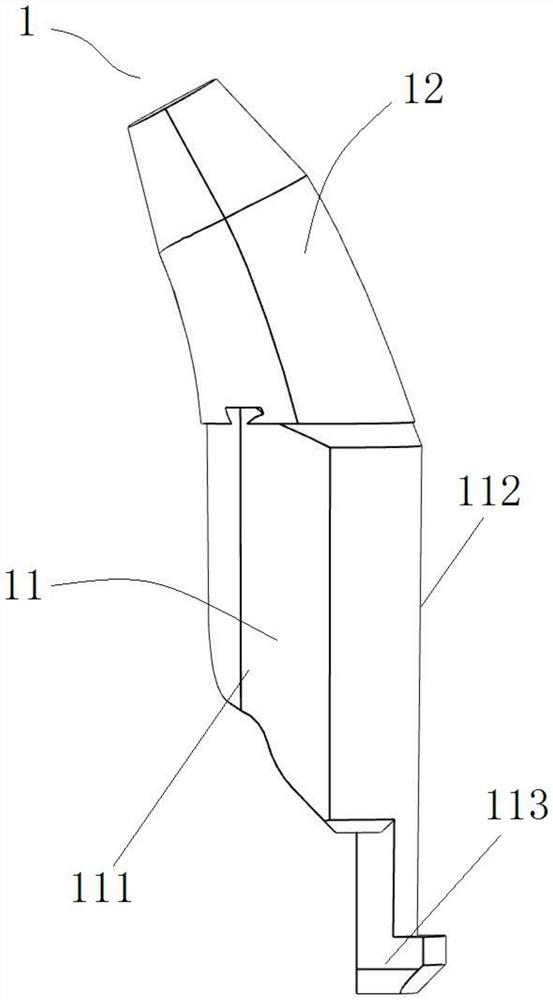 Connecting piece, bent arm and bone conduction earphone