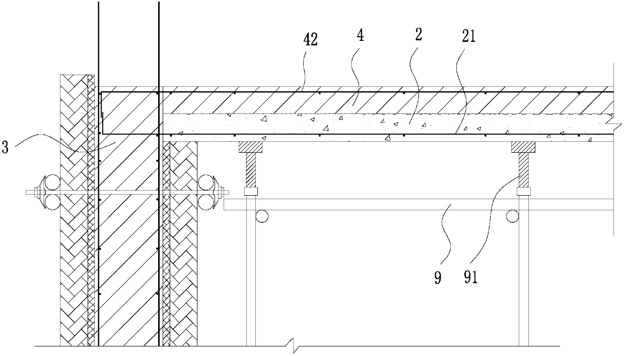 Construction method of prefabricated part and cast-in-place column assembly integral concrete frame structure