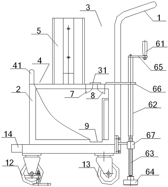Bar stock fine blanking storage trolley with recycling function and using method thereof
