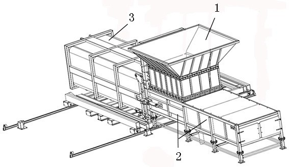 Anti-trap garbage automatic door closing system and control method for split garbage compression equipment