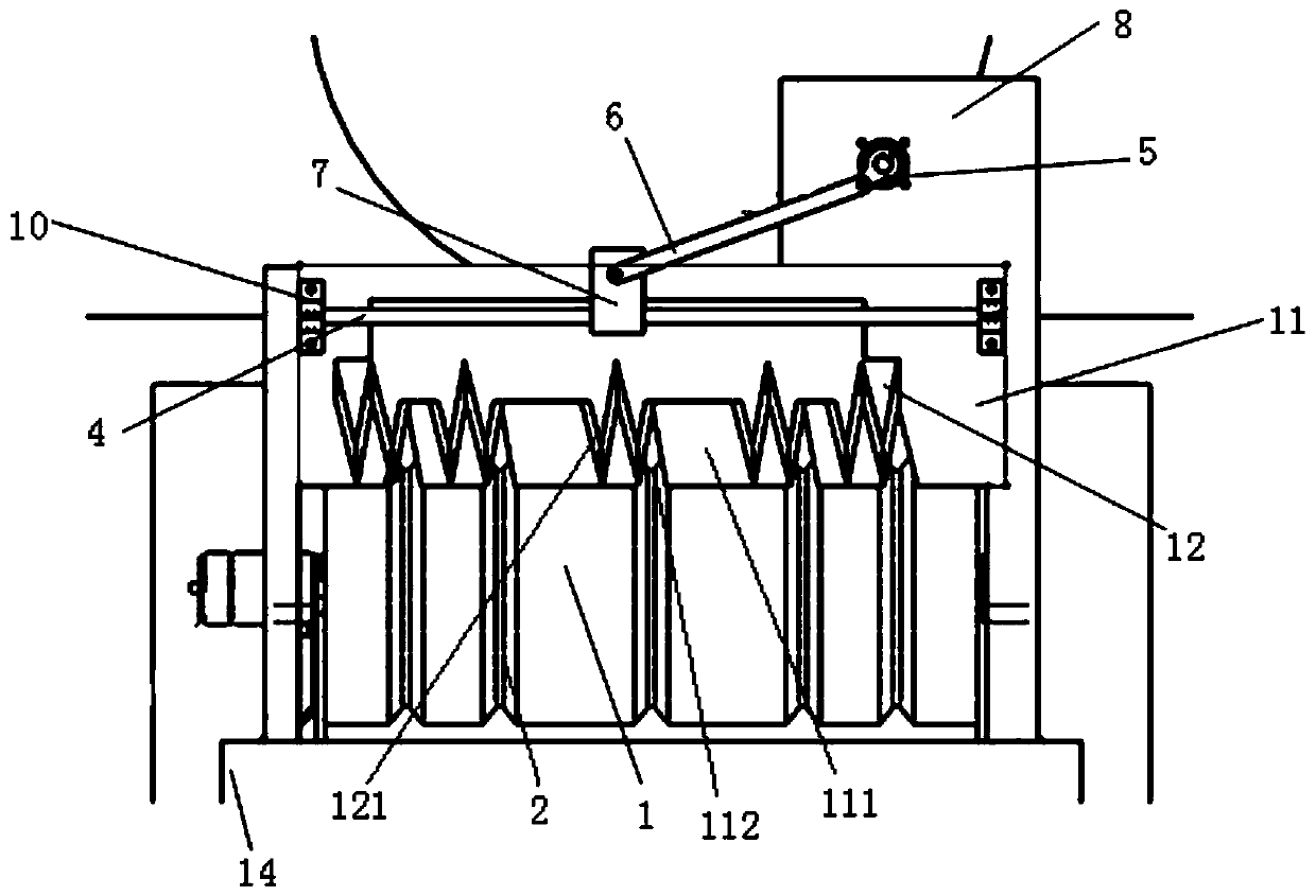 A cutting device and material production device for catalyst