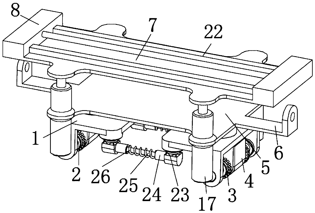 Construction device used for on-rail traveling type prefabricated joist steel