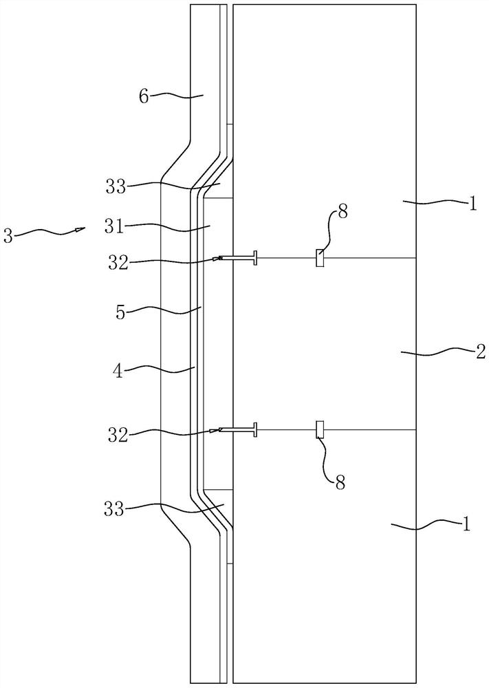 Building post-cast strip waterproof structure and construction method thereof