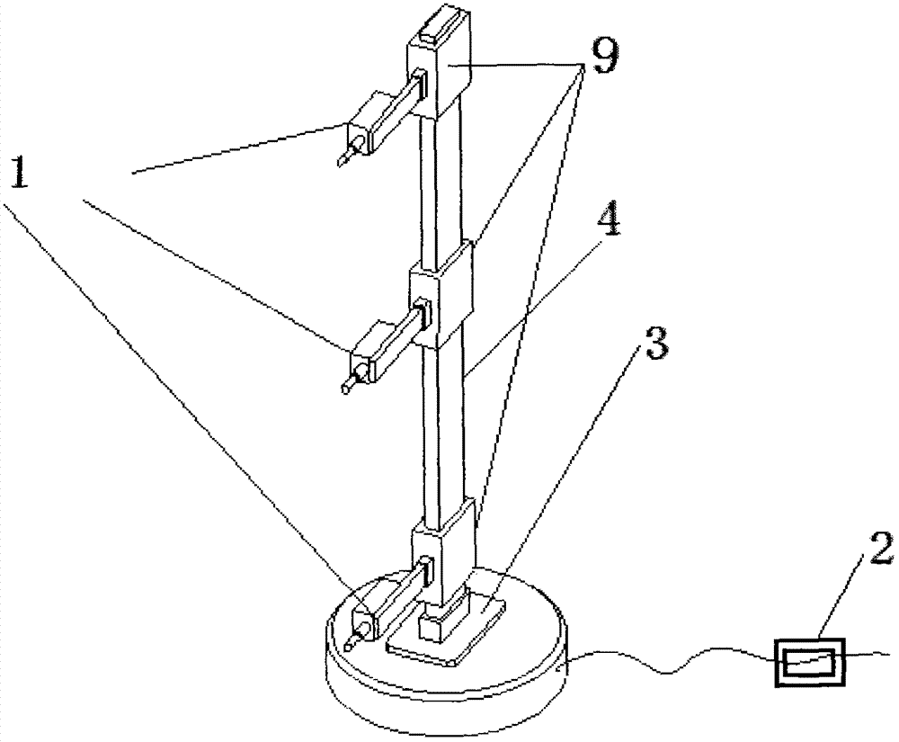 High-precision detection instrument and method for measuring perpendicularity of large mechanical element