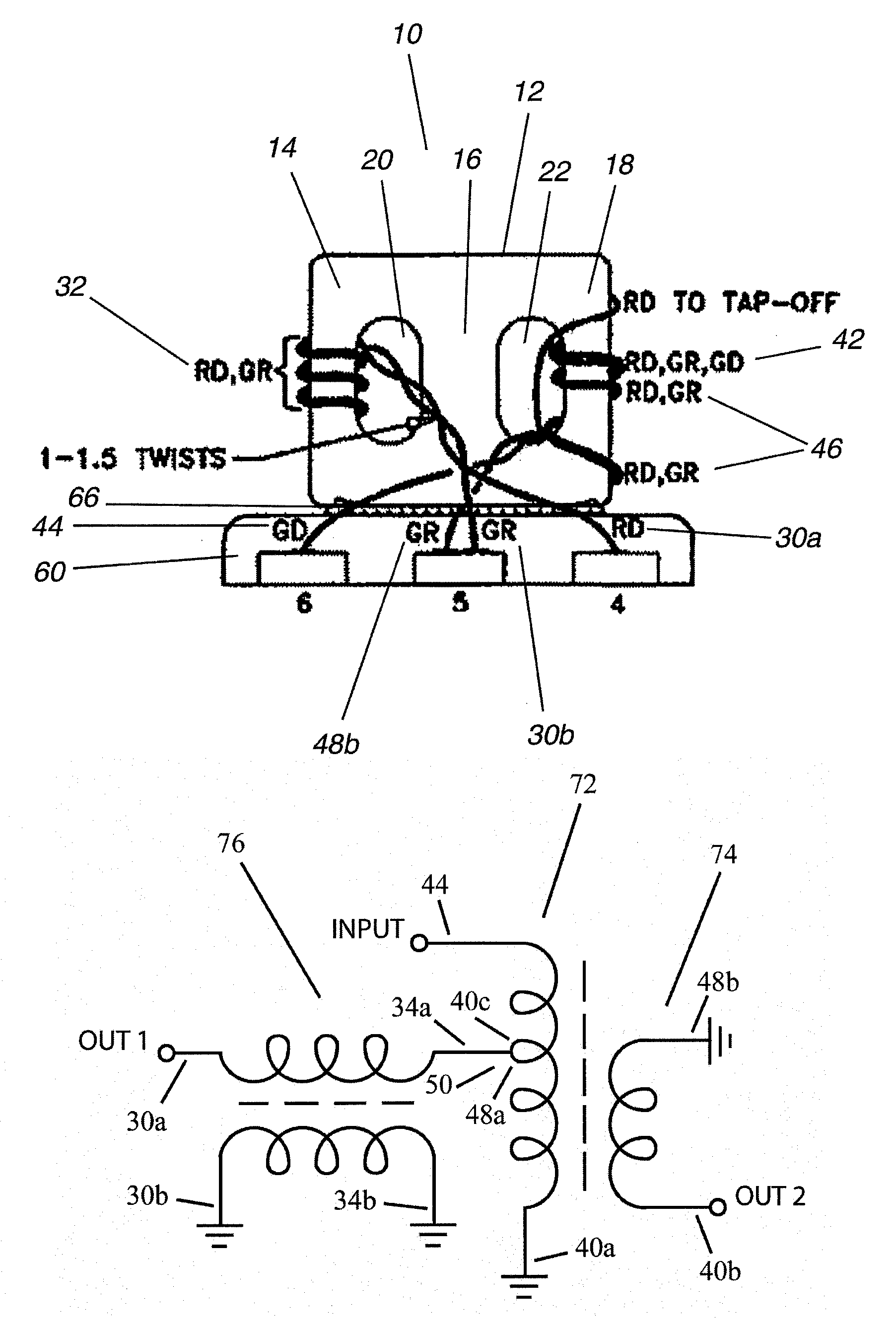 Dual output autotransformer