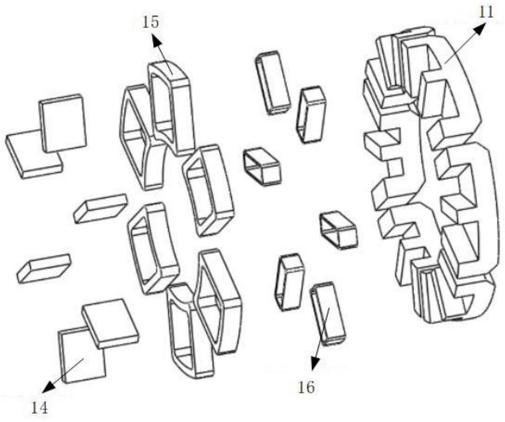 A dual magnetic circuit magnetic modulation axial permanent magnet motor