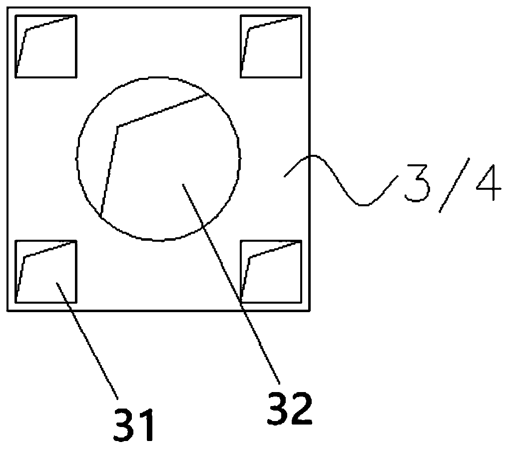 Transverse partition plate of column and column with same