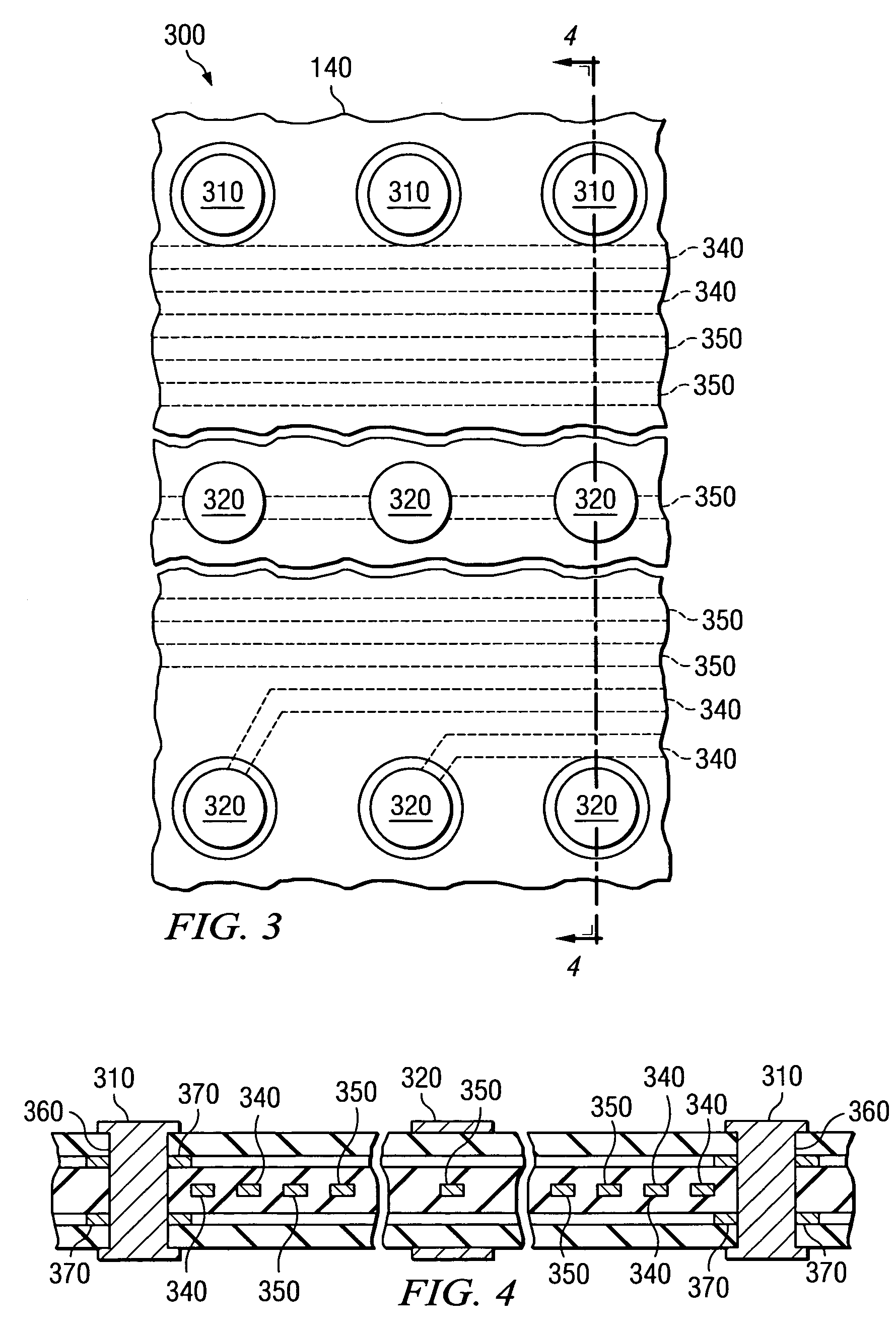 System and method for increasing wiring channels/density under dense via fields