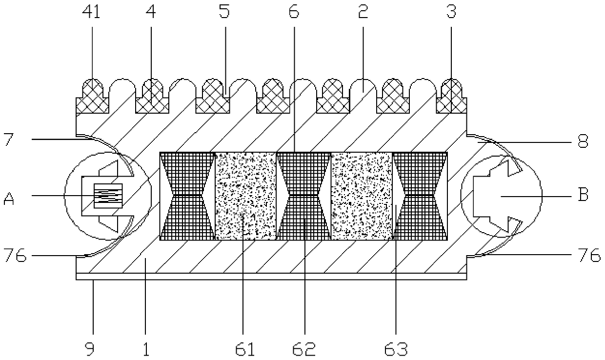 Splicing anti-skid floor