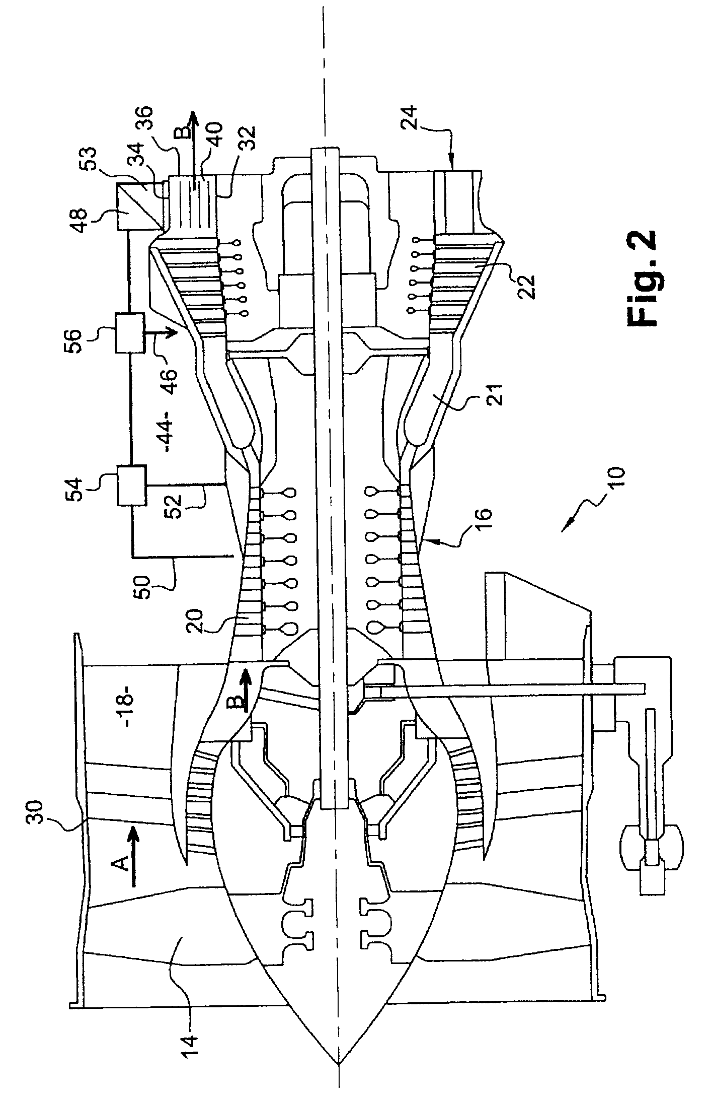 Component ventilation and pressurization in a turbomachine