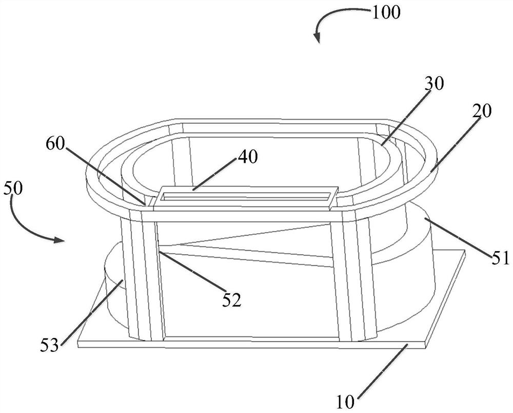 Experimental device and method for simulating migration process of seabed debris flow