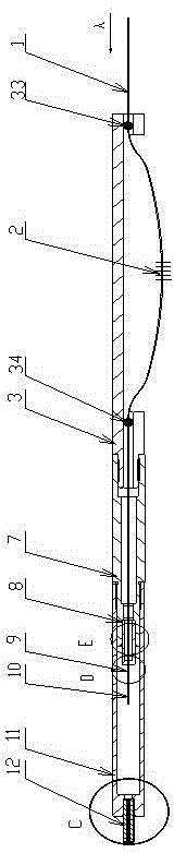 Optic fiber temperature pressure sensor and probe thereof