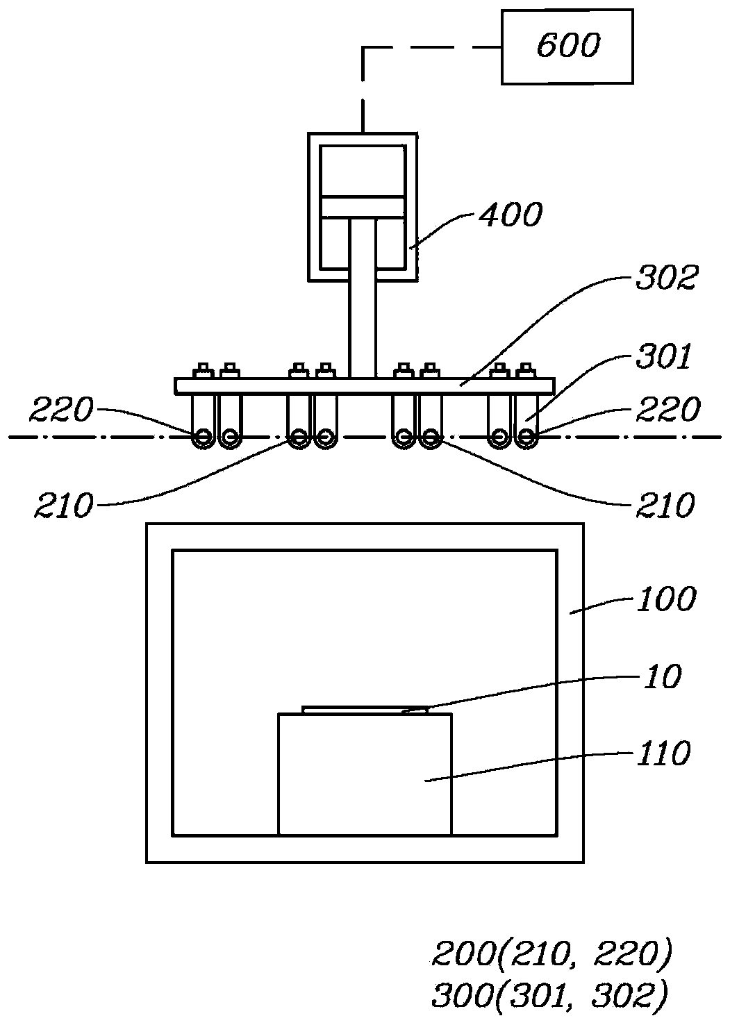 Substrate processing apparatus that mechanically controls plasma density