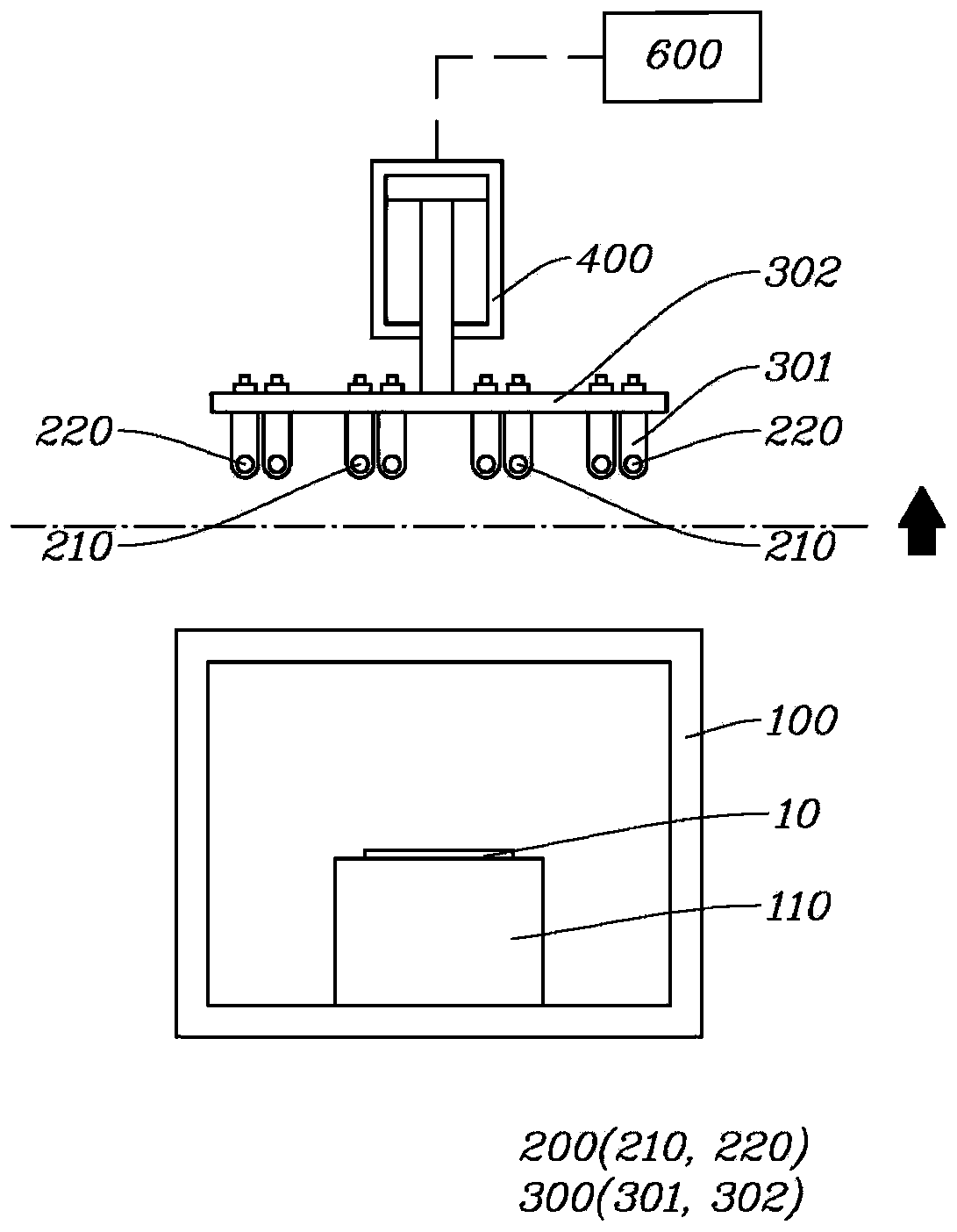 Substrate processing apparatus that mechanically controls plasma density