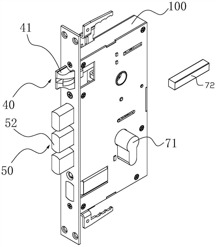 Mechanical emergency device of motor lock body and motor lock body