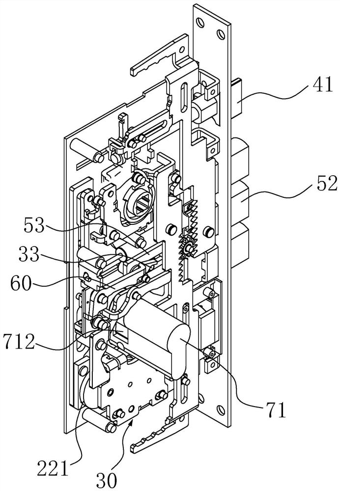 Mechanical emergency device of motor lock body and motor lock body