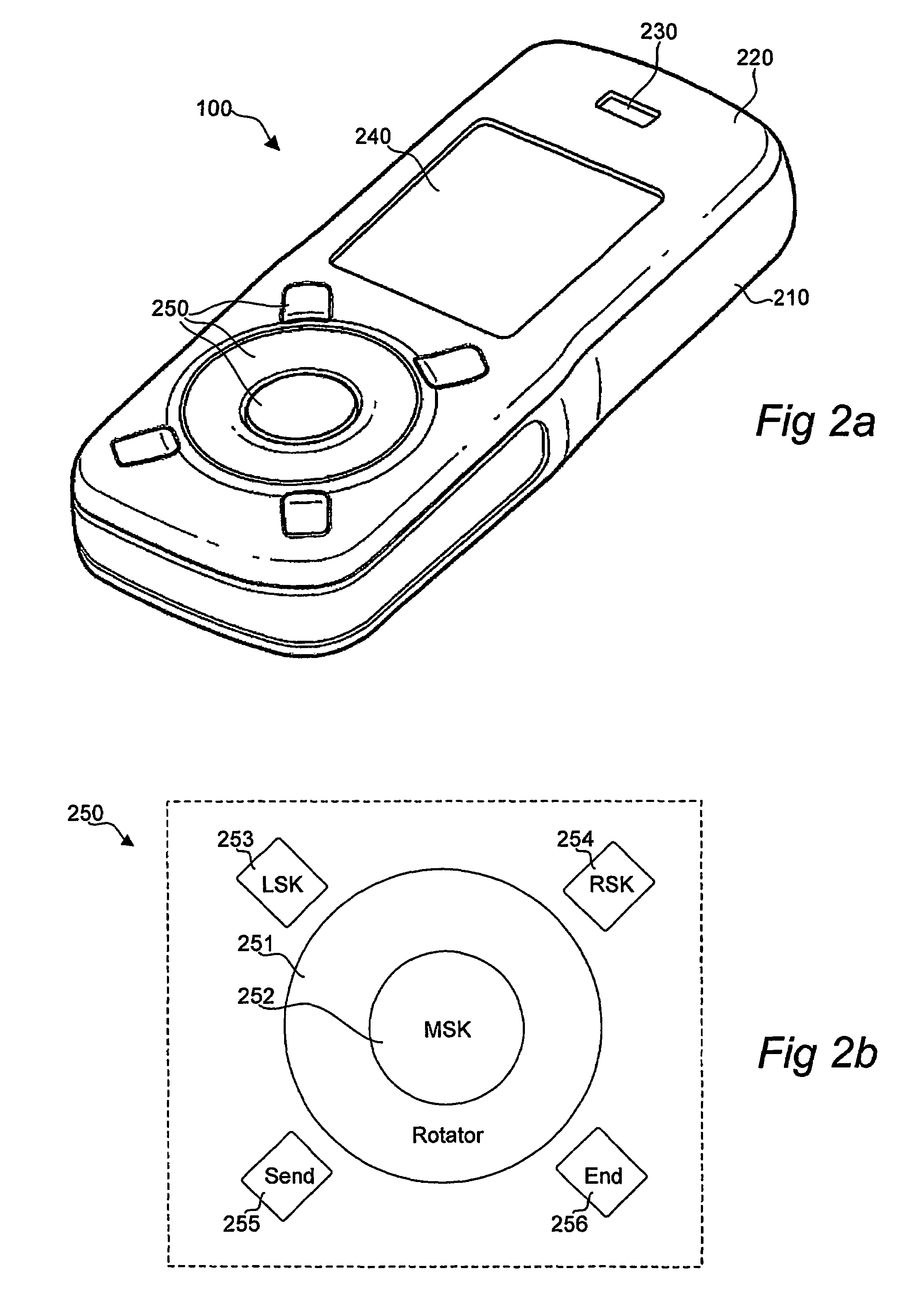 Mobile telephone having a rotator input device