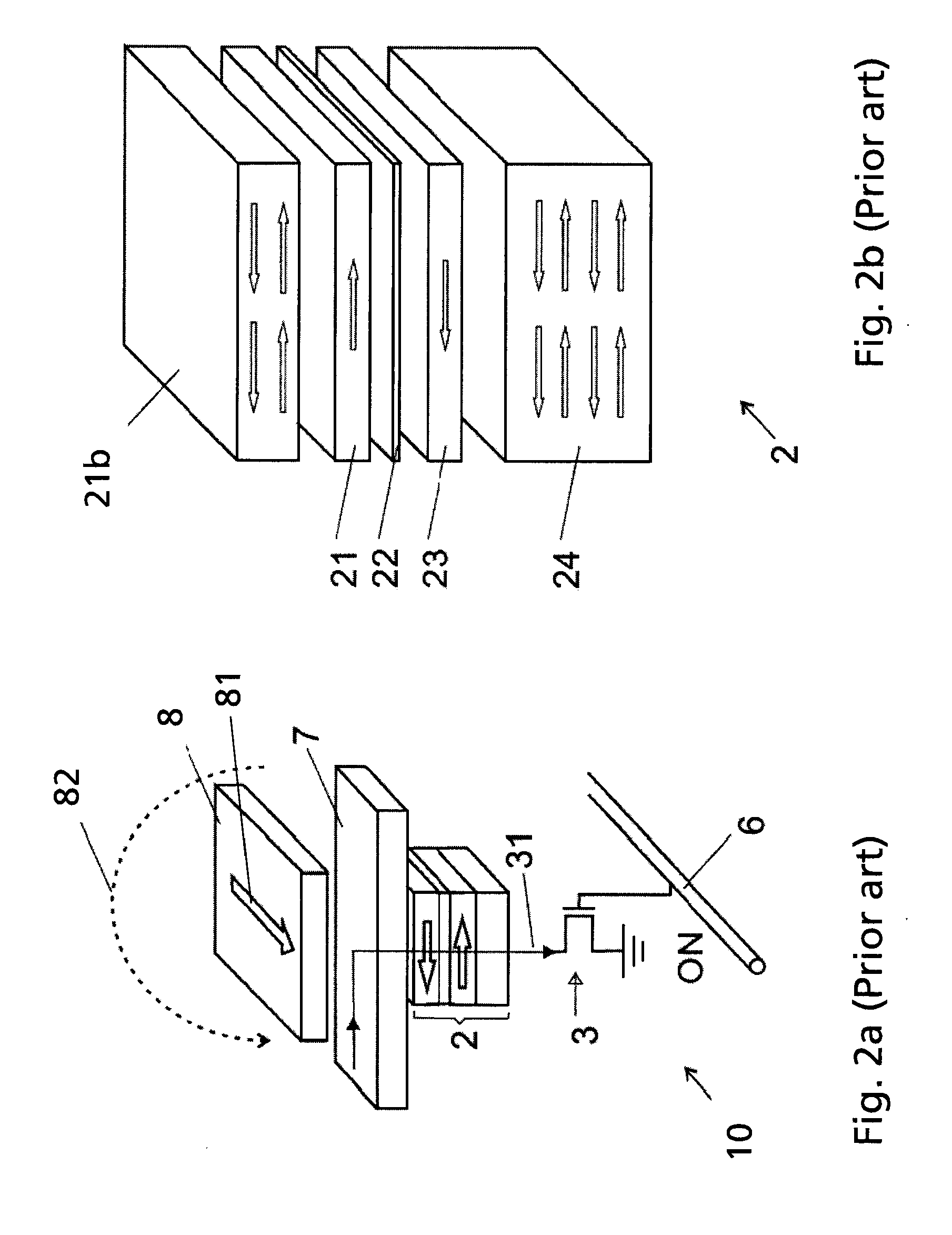 Magnetic memory with a thermally assisted writing procedure and reduced writing field