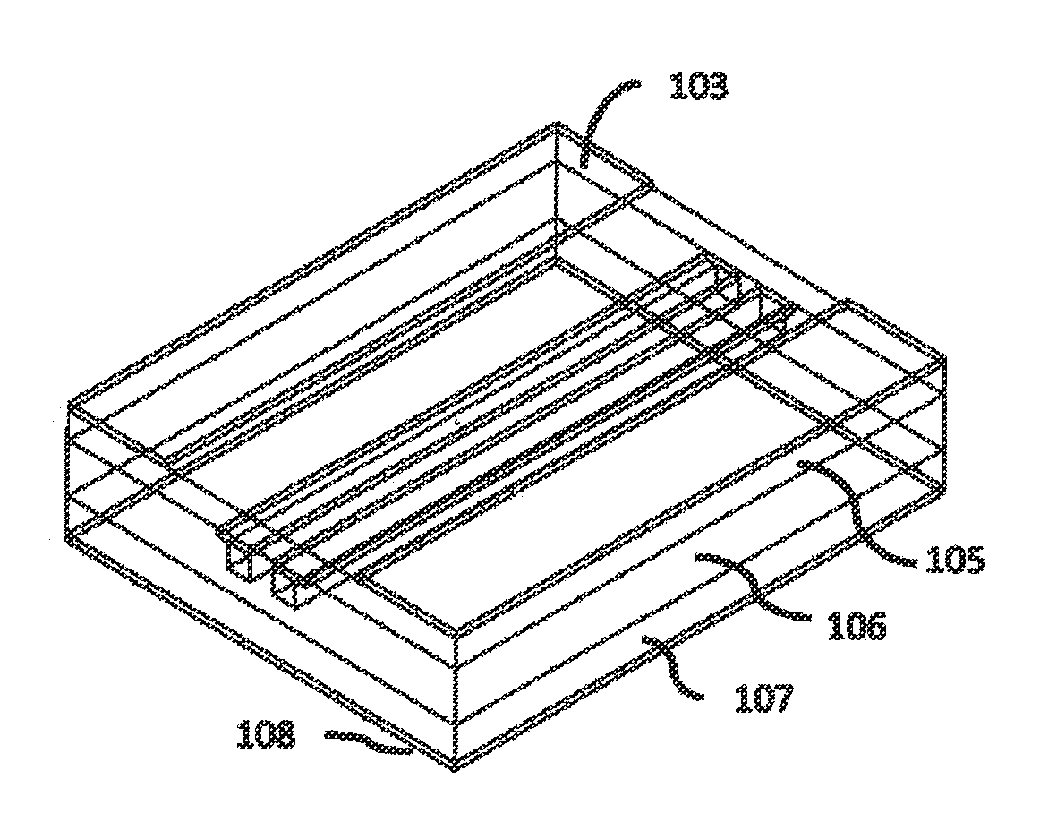 Vertical trench routing in a substrate