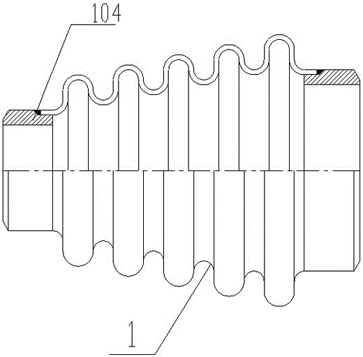 Variable-diameter corrugated pipe and shaping method for same