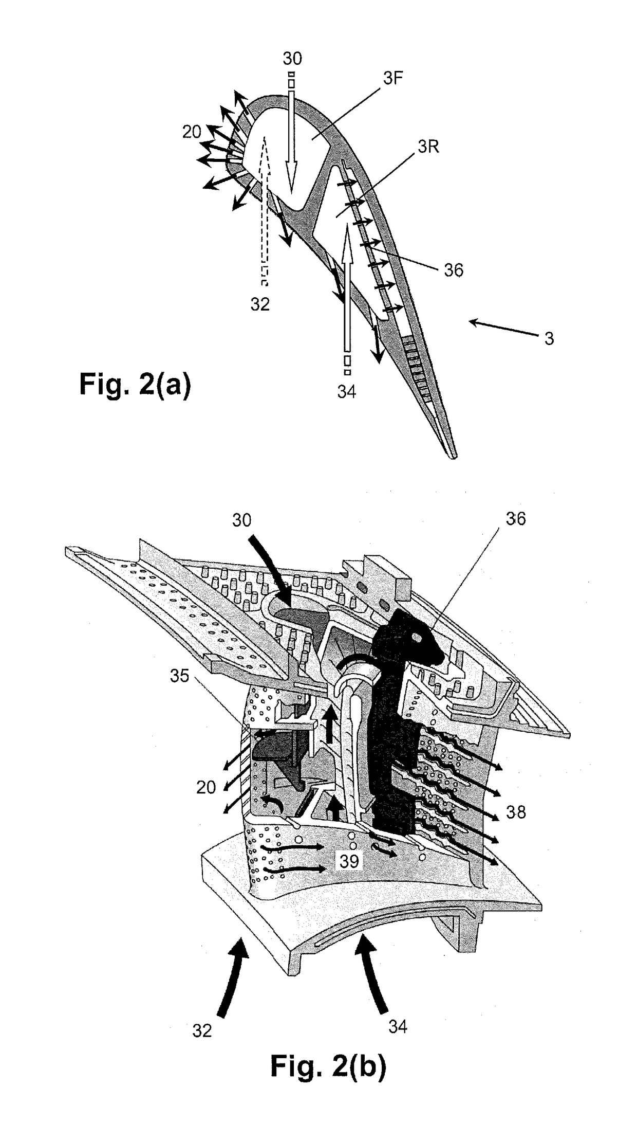 Internal cooling of engine components