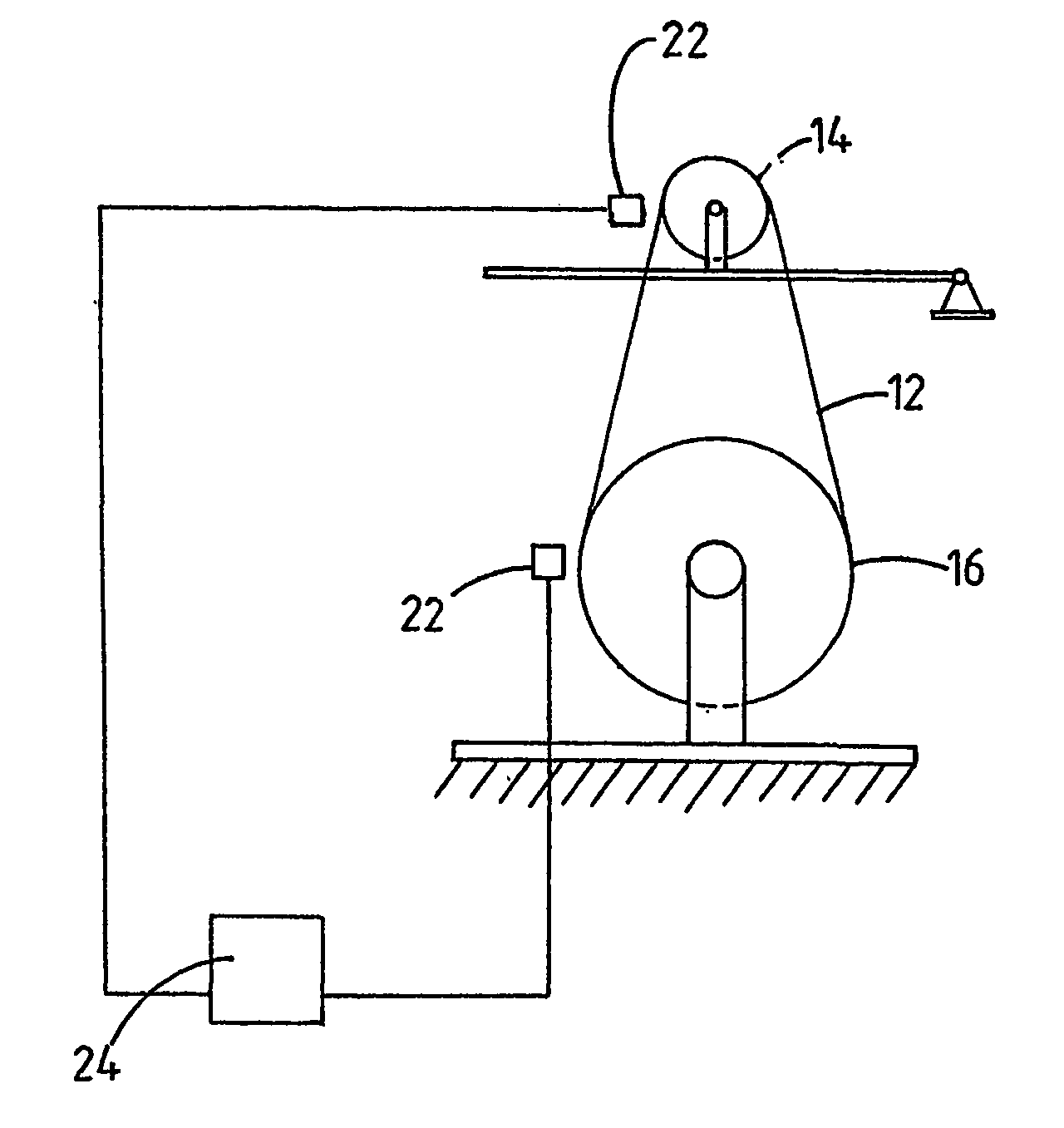 Guide system for tensioning a belt and a method of regulating belt tension