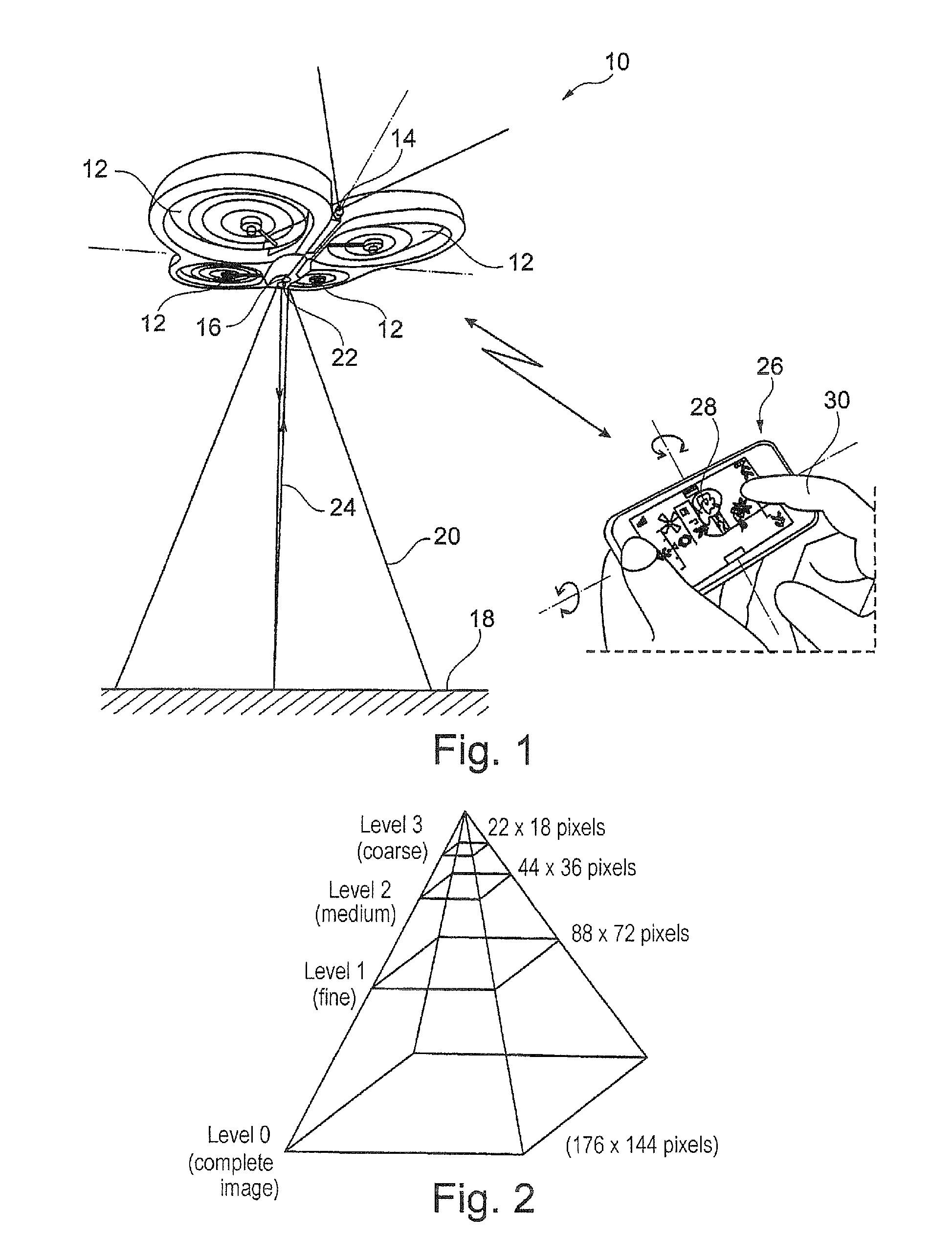 Method of evaluating the horizontal speed of a drone, in particular a drone capable of performing hovering flight under autopilot