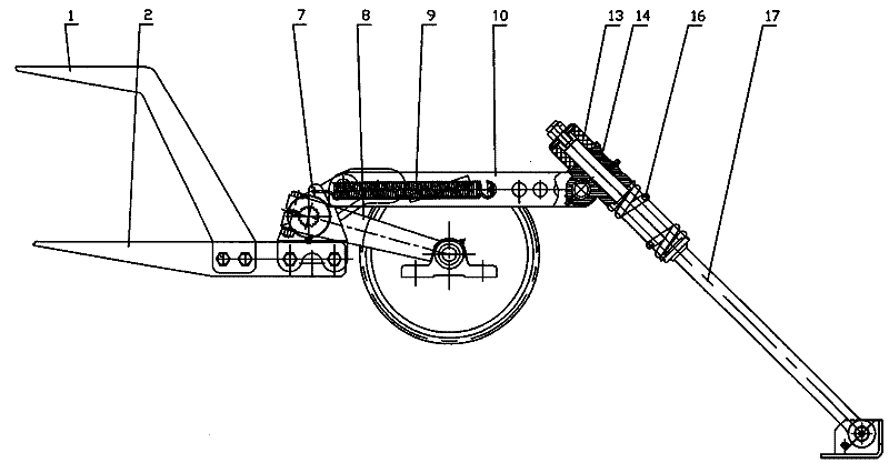 Transverse shifting mechanism of rape cutter-rower