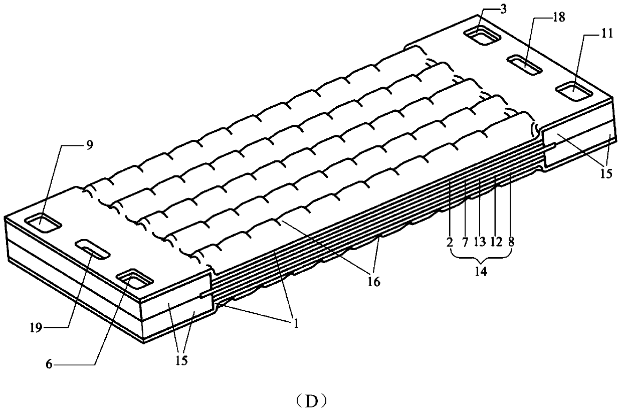 Corrugation staggered fuel cell bipolar plate structure