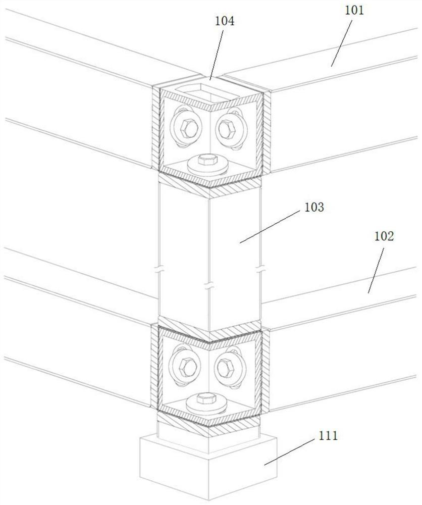 Automatic leveling and connecting system of multi-vehicle linkage square cabin