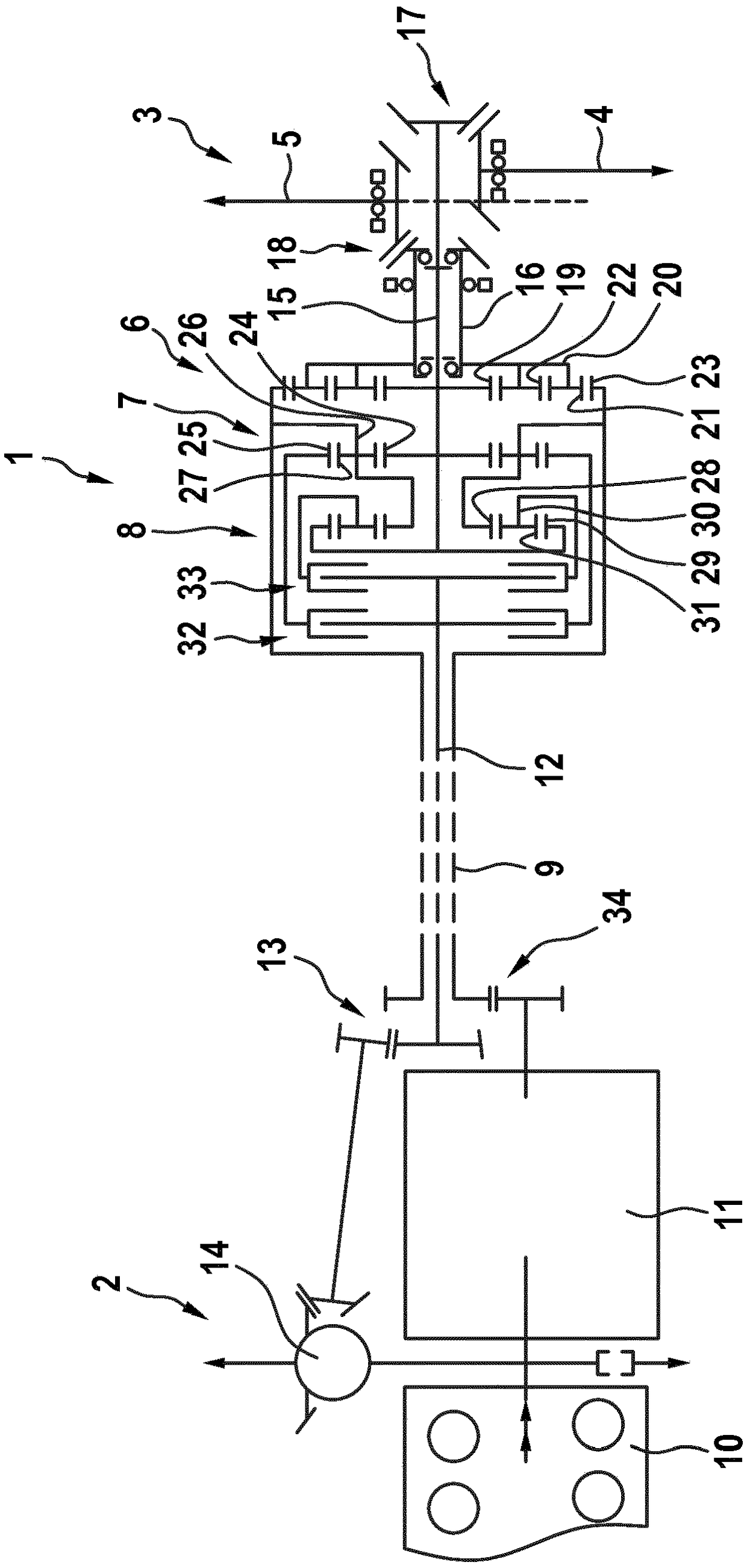 Gearbox unit for motor vehicle