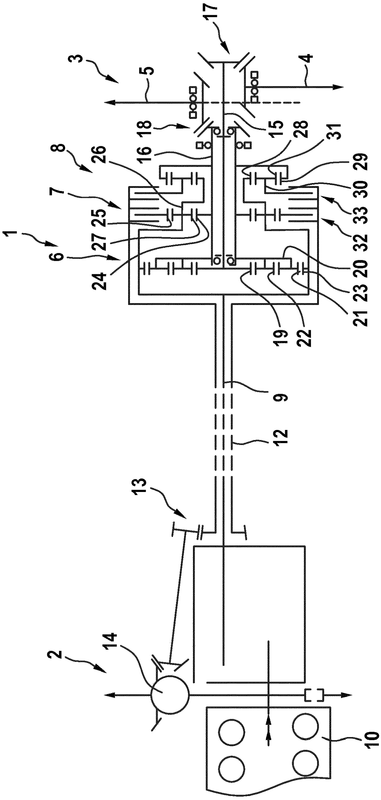 Gearbox unit for motor vehicle